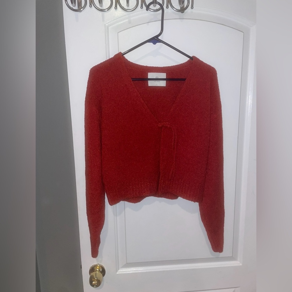 New! Neiwai Red Crimson Knot Cardigan ❤️ Small NWT! - Picture 10 of 10